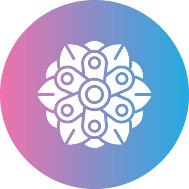 Çiçek. Web simgesi basit illüstrasyon