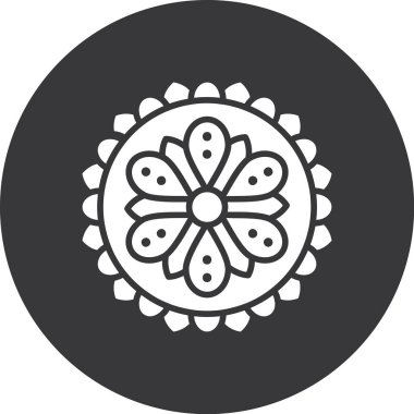 Çiçek simgesinin vektör illüstrasyonu