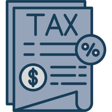 vergi simgesi, vektör illüstrasyonu