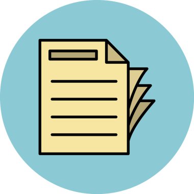 Belge. Web simgesi basit illüstrasyon