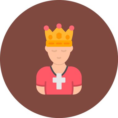 Kraliçe düz vektör simgesi