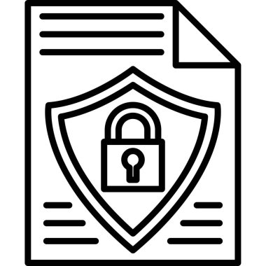 Kilit. Web simgesi basit illüstrasyon