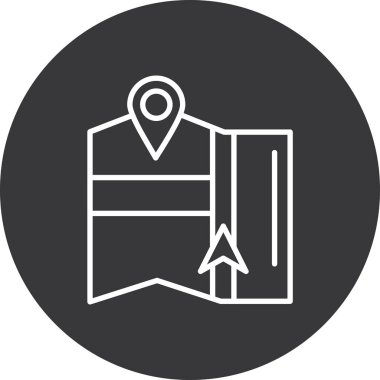 harita pin simgesi, vektör illüstrasyonu