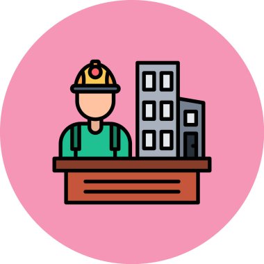 Modern yapı simgesinin vektör illüstrasyonu