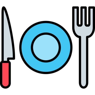 Bıçak. Web simgesi basit illüstrasyon