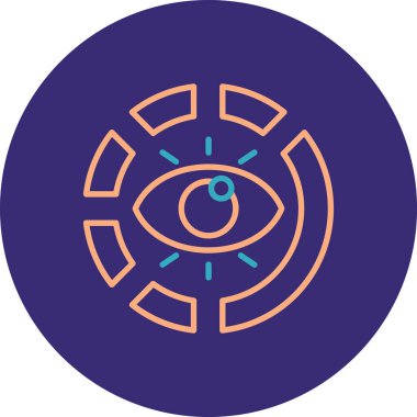 Göz. Web simgesi basit illüstrasyon