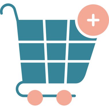 düz stil sepet simgesi ekle