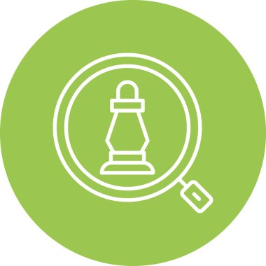 Benzersiz El Feneri Vektör Satırı Simgesi