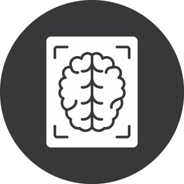 beyin ikonu vektör illüstrasyonu