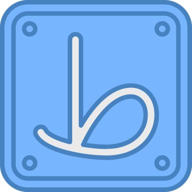 Modern b 'nin vektör illüstrasyonunda yiyecek ikonu yok