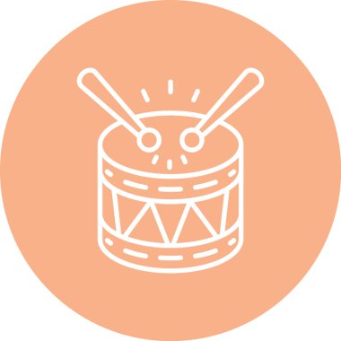 davul. Web simgesi basit illüstrasyon