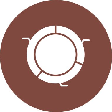 Yuvarlak bir simgenin vektör illüstrasyonu