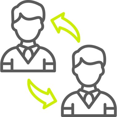 iş insanları simgesi, vektör illüstrasyonu