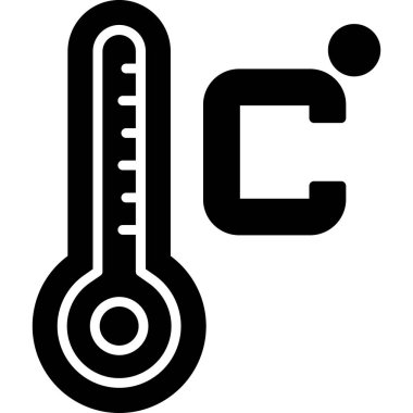 sıcaklık simgesi, vektör illüstrasyonu