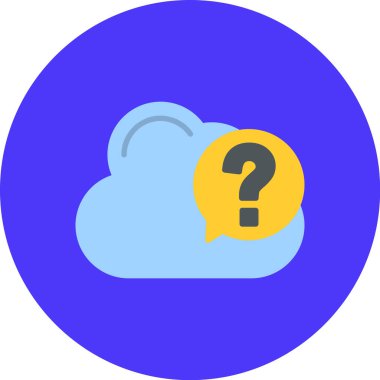 Bulut. Web simgesi basit illüstrasyon