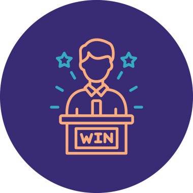 Takım elbiseli bir adamın vektör çizimi ve konuşma balonlu bir kravat..