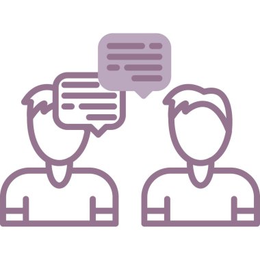 Konuş. Web simgesi basit illüstrasyon