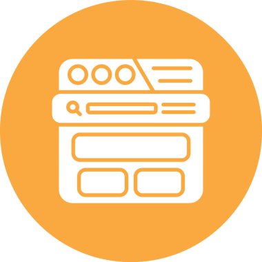 Bir web simgesinin vektör illüstrasyonu