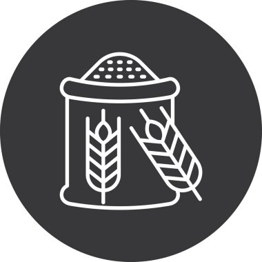 Ekmek ikonu. Vektör çizimi. yiyecek ve içecek konsepti.