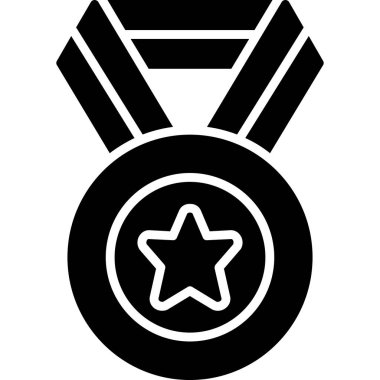 Madalya ikon vektör illüstrasyonu