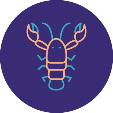 Istakoz simgesinin vektör çizimi