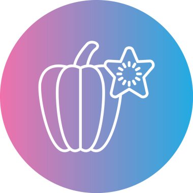 Kabağın vektör illüstrasyon simgesi çizimi