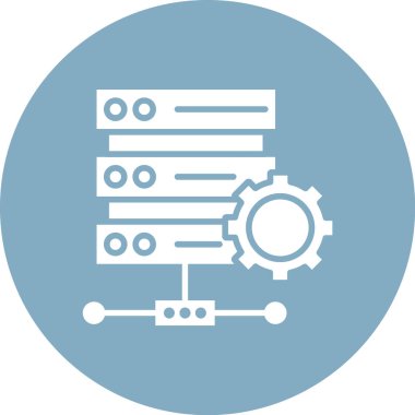 veritabanı. Web simgesi basit illüstrasyon