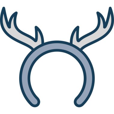 hayvan geyiği boynuz simgesi doldurulmuş ana hatlar biçiminde