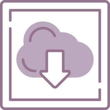 Bulut indirme simgesi. Basit tasarım