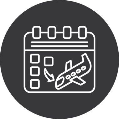 Uçak simgesinin vektör illüstrasyonu