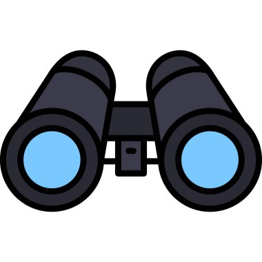 Dürbün simgesi renk dış hat vektörü