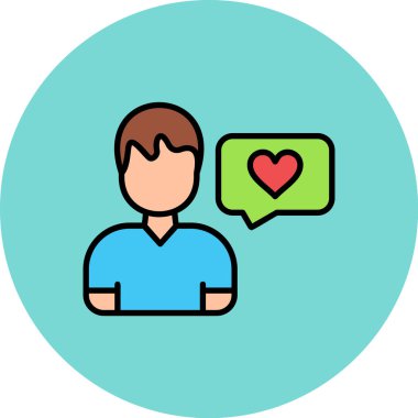 Aşk simgesinin vektör illüstrasyonu