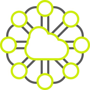 ağ bulut teknolojisi simgesi