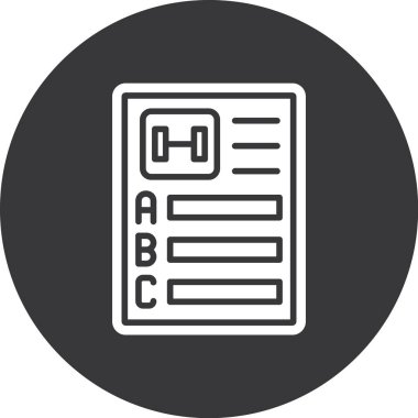 Belge simgesinin vektör illüstrasyonu