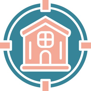 Bina. Web simgesi basit illüstrasyon