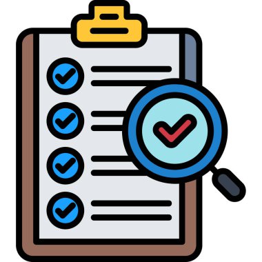 Kontrol listesi simgesi. özet çizimi