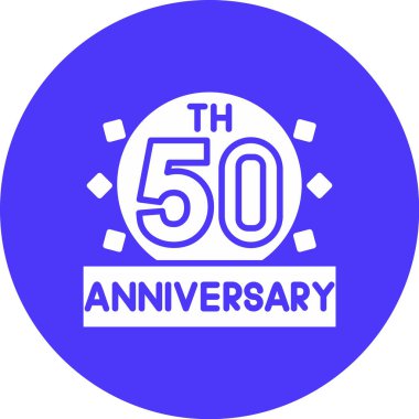 50. yıldönümü dairesel simgesi