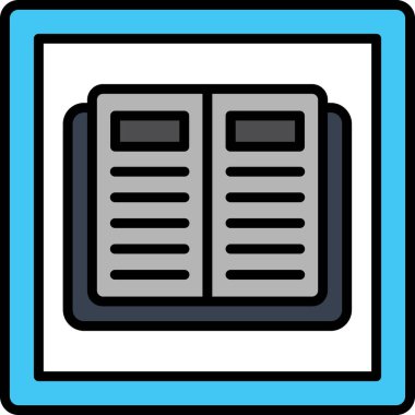 kitap simgesi, vektör illüstrasyonu