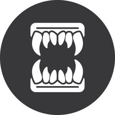 diş simgesi vektör illüstrasyonu