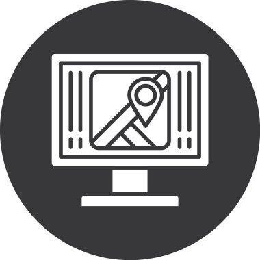 Dizüstü bilgisayar simgesi vektör çizimi