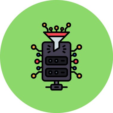 Bir robot simgesinin vektör illüstrasyonu