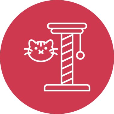 Kedi simgesinin vektör illüstrasyonu