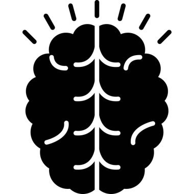 Beyin. Web simgesi basit tasarım