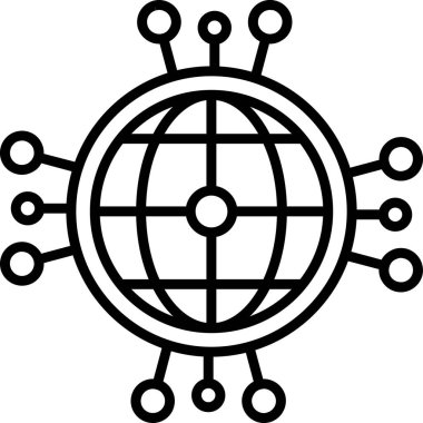 genel ağ simgesi ana hat biçiminde