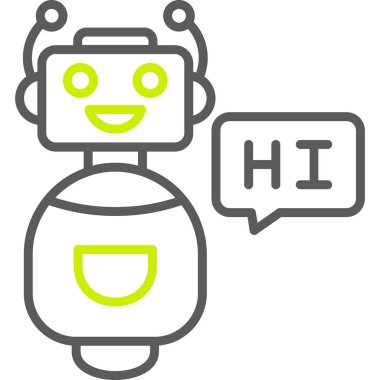 Robot simgesi, vektör çizimi