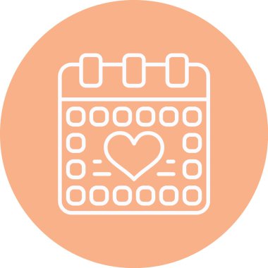 Takvim. Web simgesi basit illüstrasyon