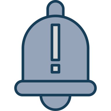 Bir çan simgesinin vektör illüstrasyonu