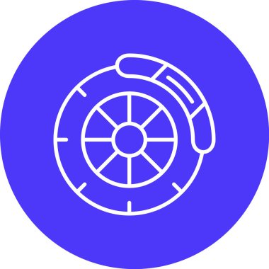 Mavi bir simgenin vektör illüstrasyonu