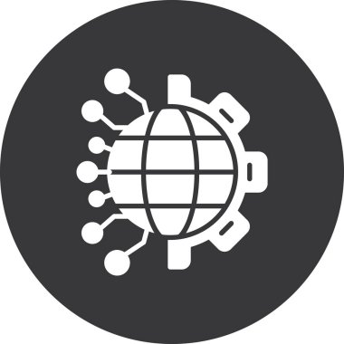 genel ağ simgesi, vektör illüstrasyonu