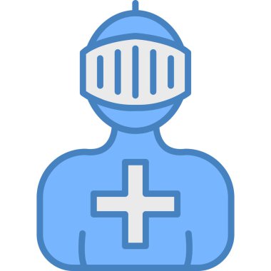 Tıbbi maske vektör illüstrasyon tasarımlı hemşire